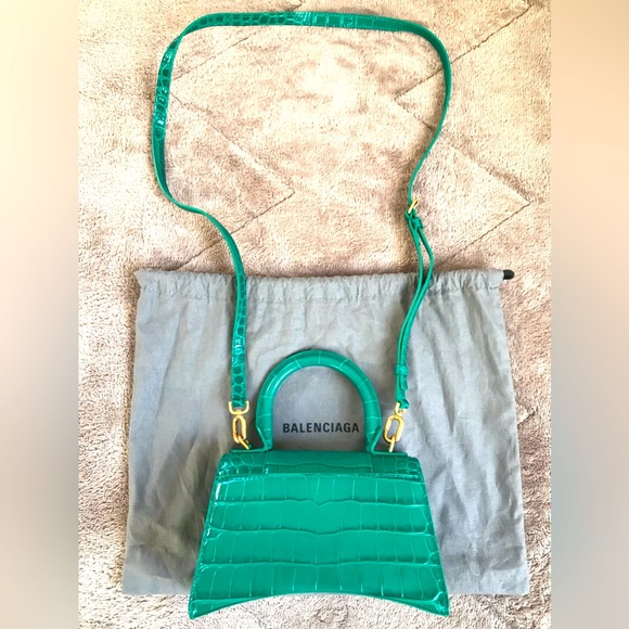 NEW🔥BALENCIAGA💥RARE💥XS Hourglass Leather Top Handle Bag🔥 - Picture 10 of 15